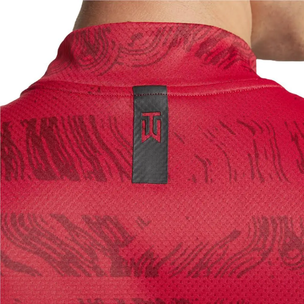 Nike clothing - Nike Tiger Woods Dri Fit ADV Mock - DJ6842 - Sunday Red Black 1