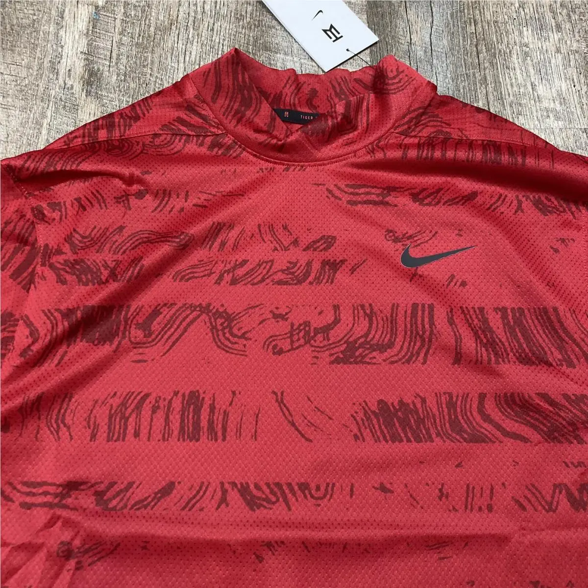 Nike clothing - Nike Tiger Woods Dri Fit ADV Mock - DJ6842 - Sunday Red Black 0