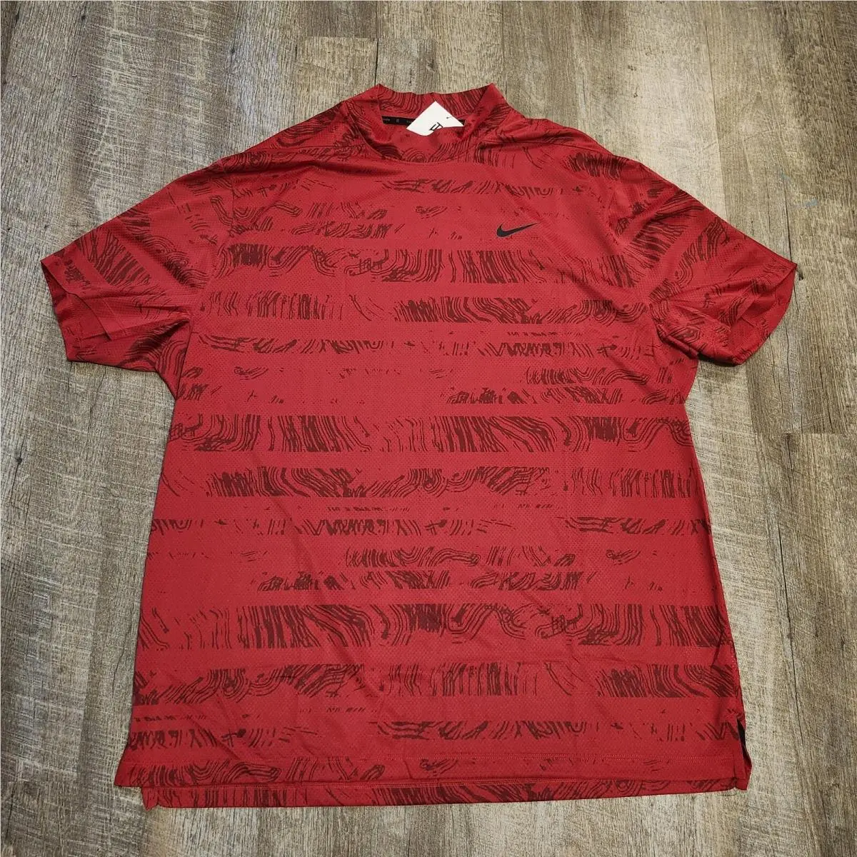 Nike clothing - Nike Tiger Woods Dri Fit ADV Mock - DJ6842 - Sunday Red Black 2