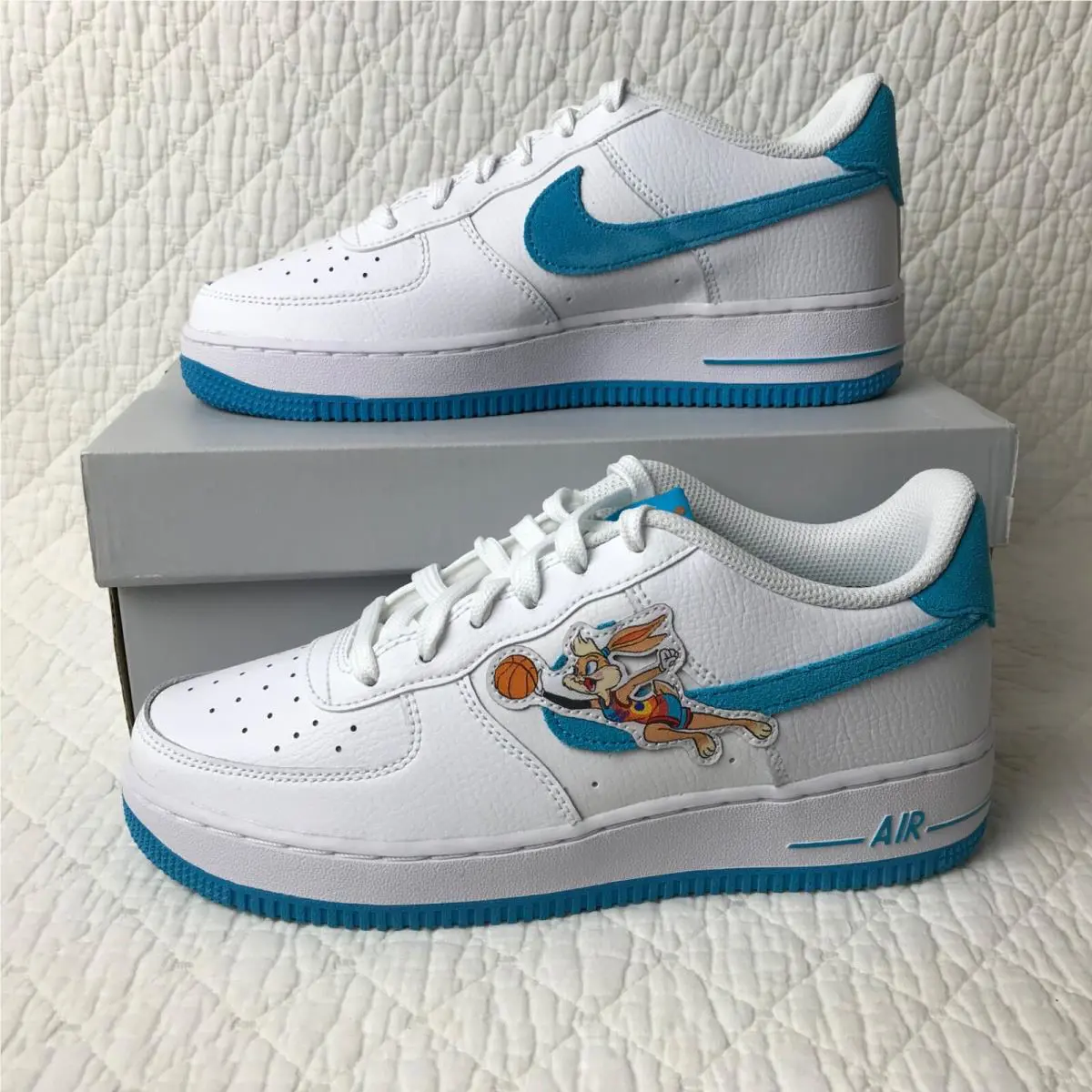 Nike shoes - Nike Air Force 1 GS - White/LT Blue Fury-White 1