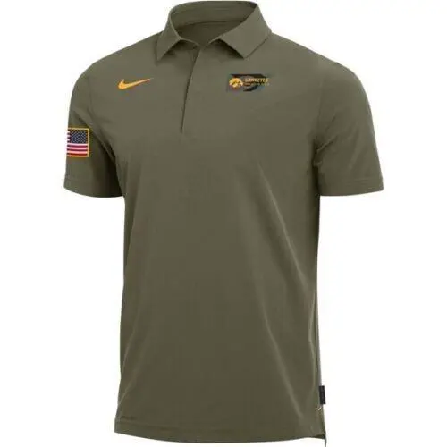 Nike Mens Iowa Hawkeyes Salute to Service Polo Shirt Size Medium DD3832-222 Rare