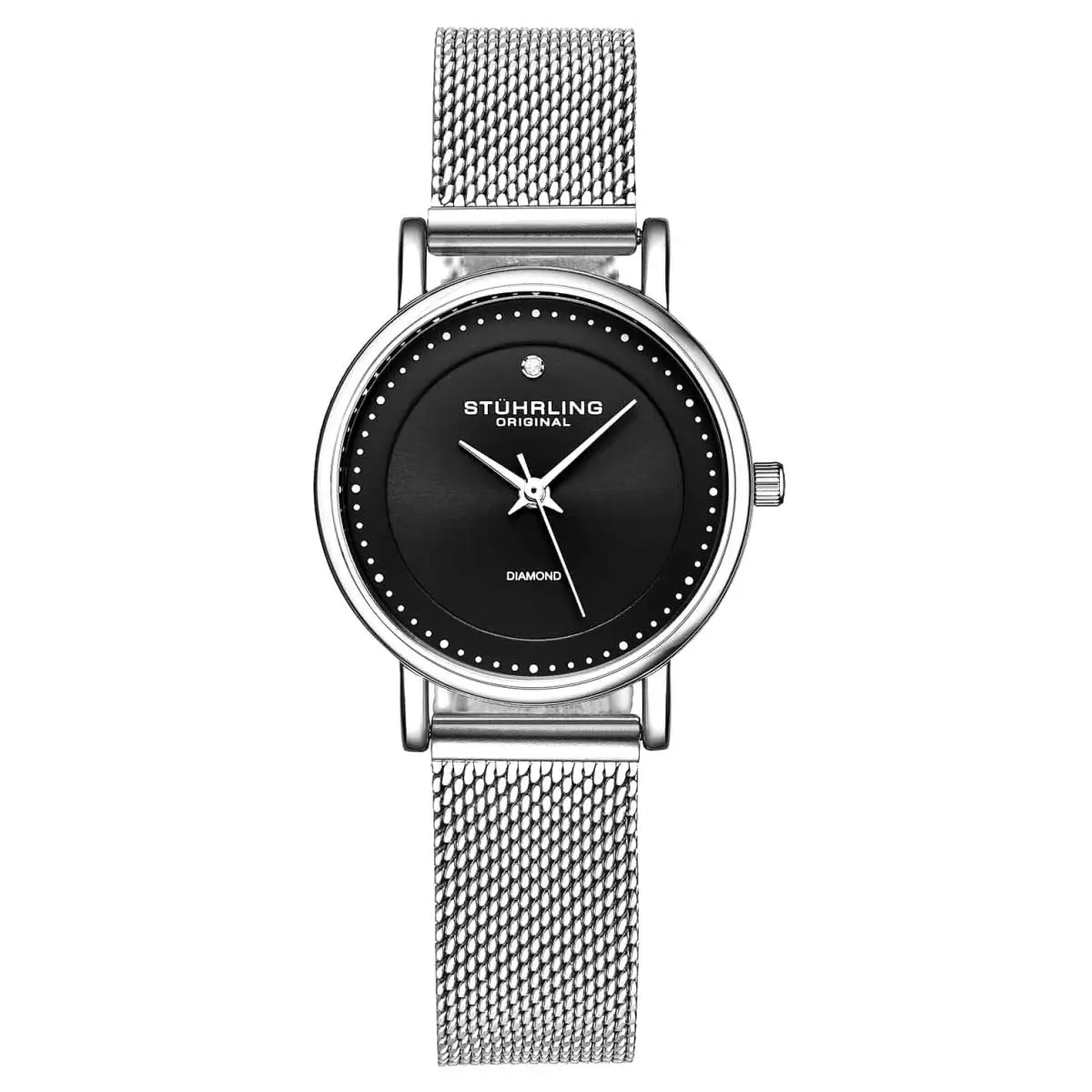 New- Stührling Lady Casatorra Diamond Elite 4005-1 Quartz 29mm - Black Dial
