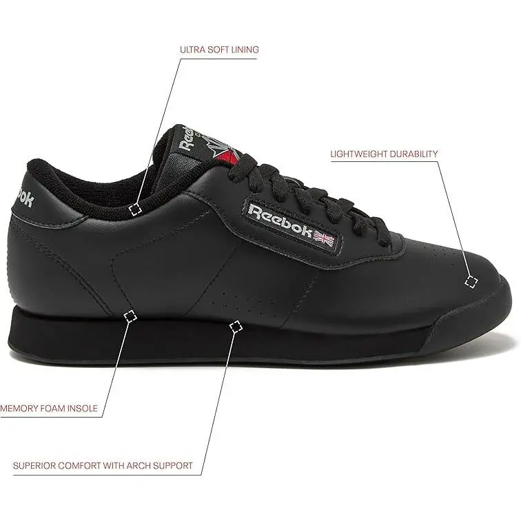 Reebok shoes - Reebok Princess - Princess - Black, black white gum 0