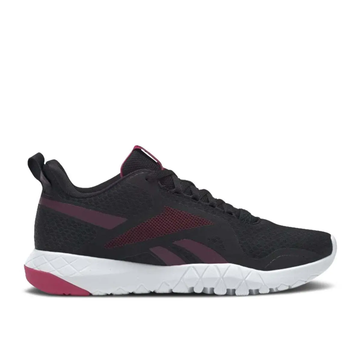 100048070/GZ8281 Womens Reebok Flexagon Force 3.0 - Cblack/Maroon/Purpnk