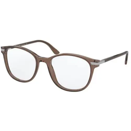 Prada PR 02WV 09F1O1 52mm Transparent Brown Men`s Eyeglasses