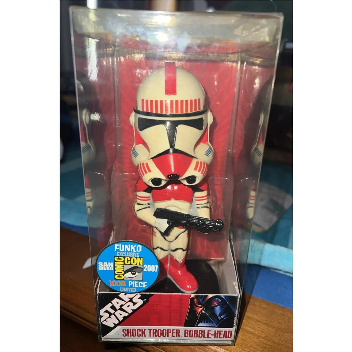 Funko Wacky Wobbler Star Wars Shock Trooper Black Base Bobble Head Sdcc
