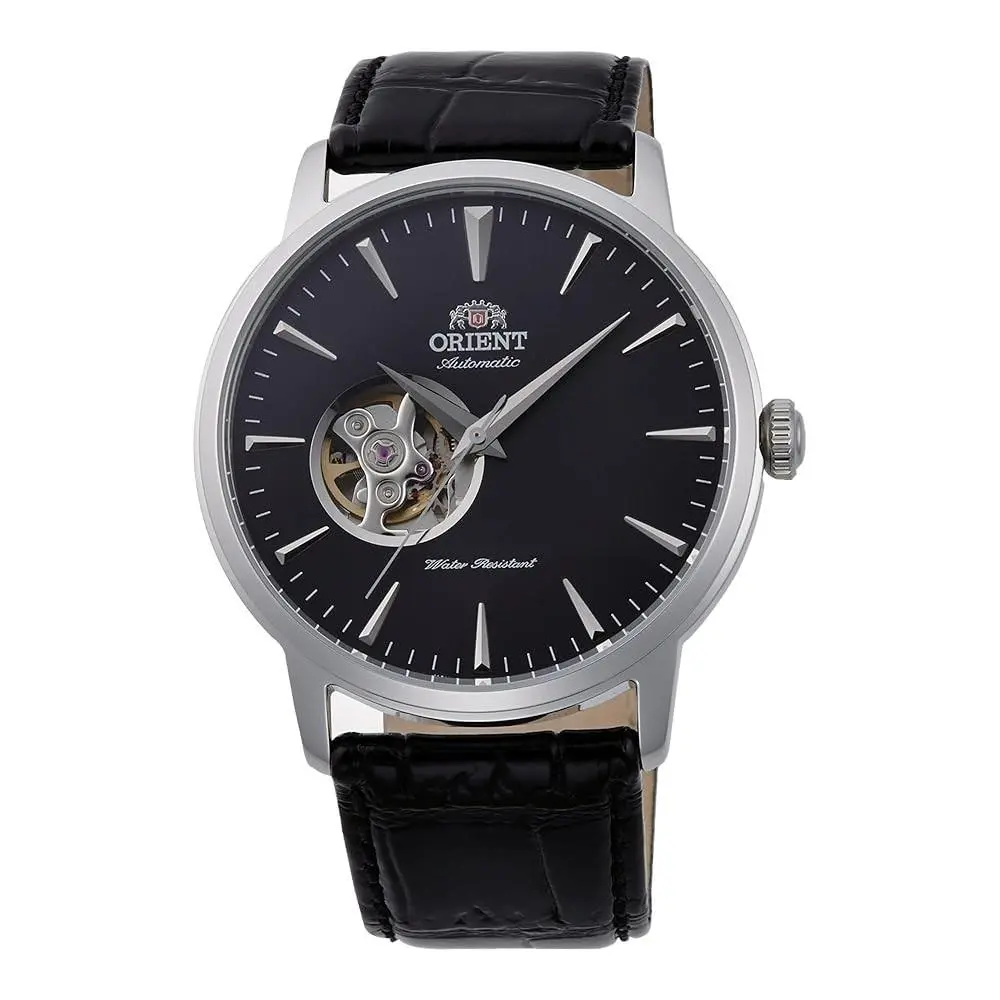 Orient Men`s Classic Open Heart Black Dial Automatic 41mm Watch AG02004B