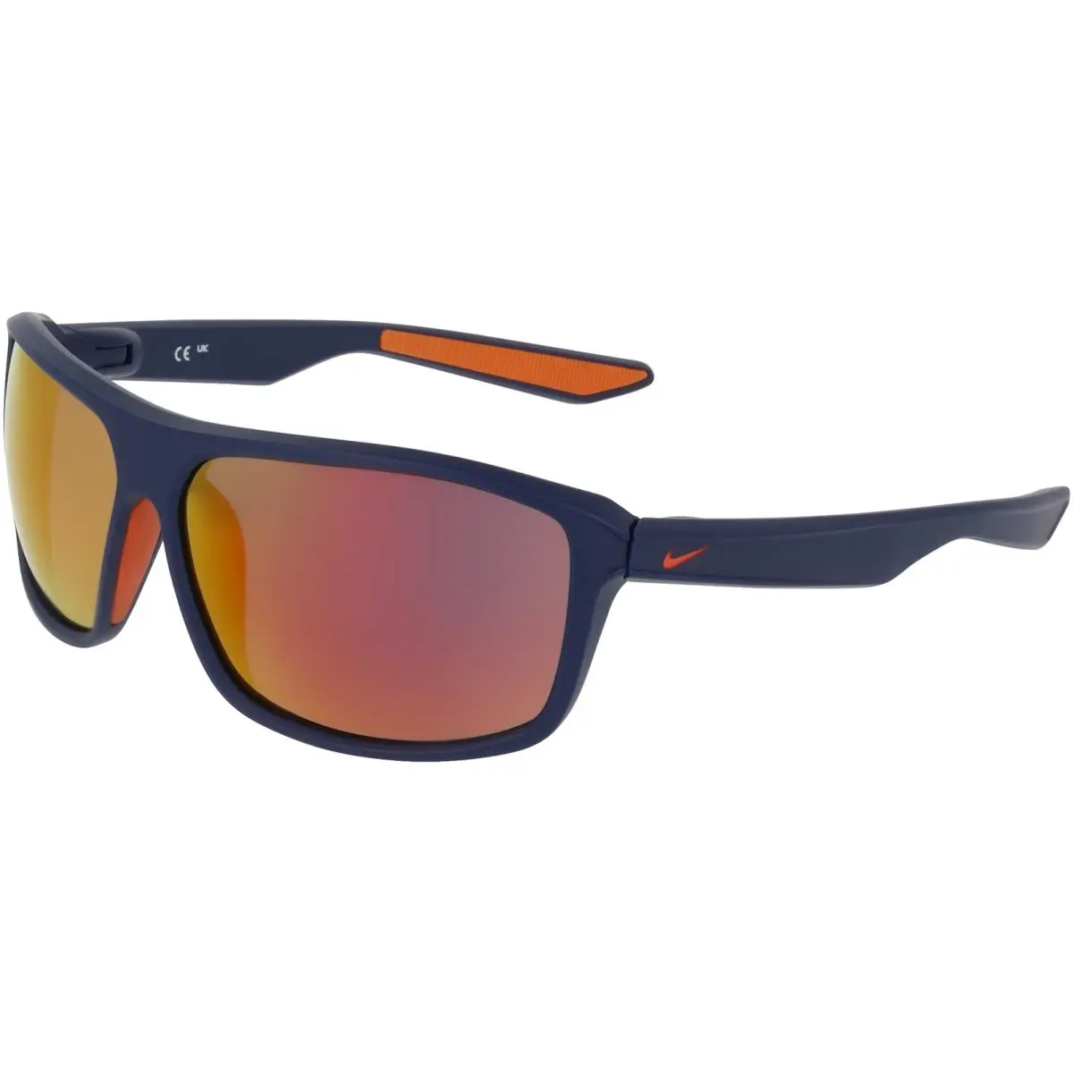 Premier Stride Men`s Sport Wrap Sunglasses w/ Max Optics Lens - NKIB3286X Matte Blue Void/Orange (492) by Nike