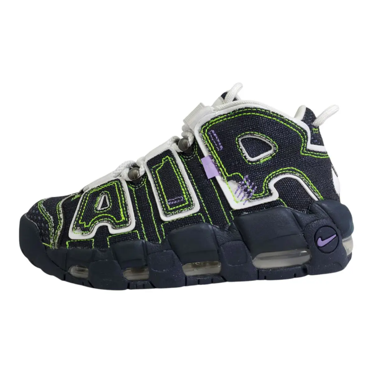 Nike Women`s Air More Uptempo Serena Williams Design Crew Dark Obsidian/white - Black