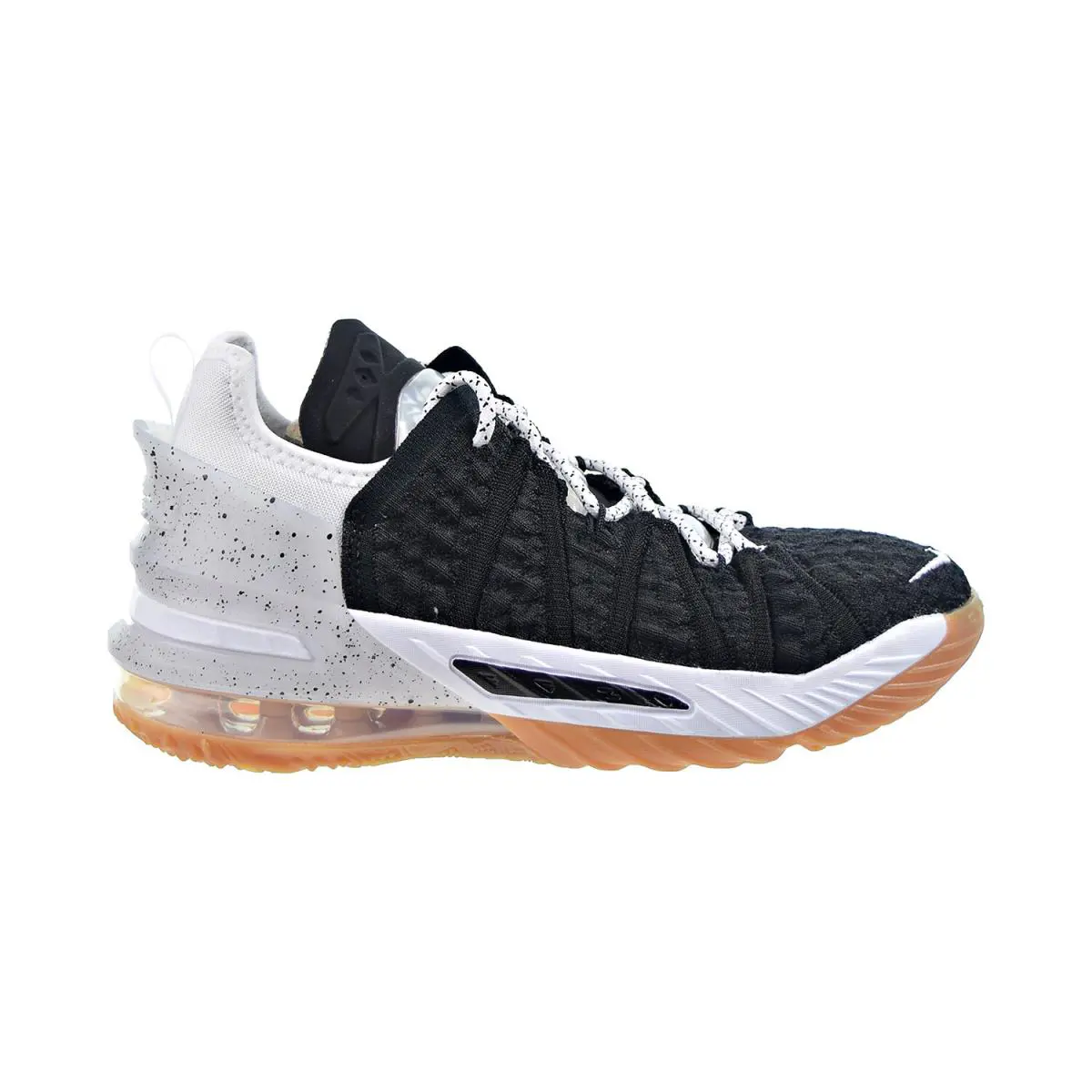 Nike Lebron Xviii GS Big Kids` Shoes Black-white-gum Med Brown CW2760-007 - Black-White-Gum Med Brown
