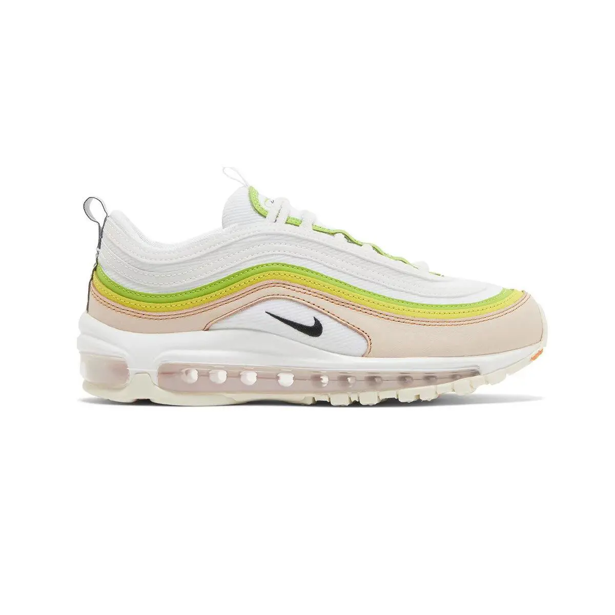 Nike Women`s Air Max 97 Feel Love FD0870-100 White/pink/green SZ 5-15 - White/Pink/Green