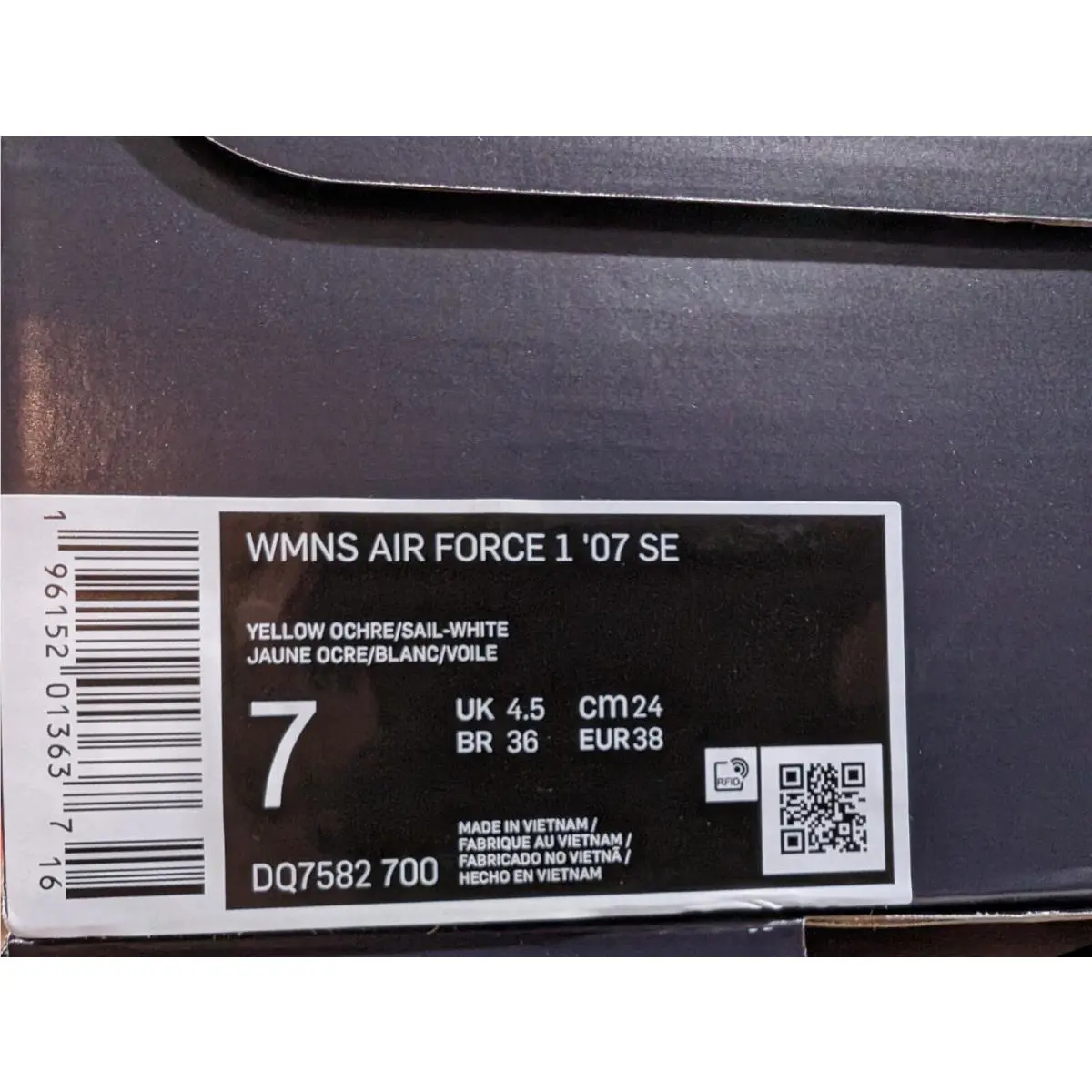 Nike shoes - Nike Air Force 1 `07 SE - DQ7582-700 - Yellow Ochre/Sail/White 11
