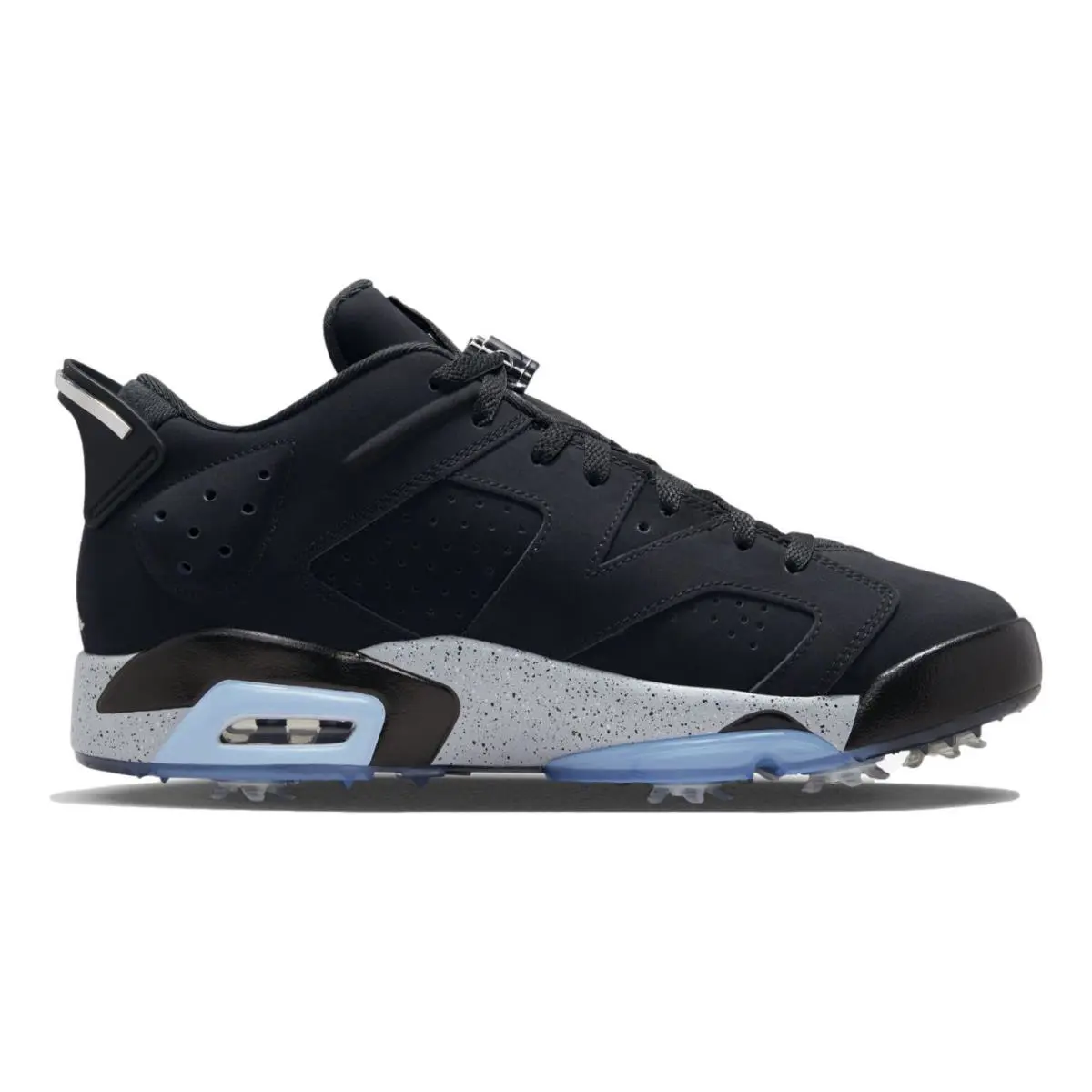Nike Air Jordan Retro 6 Low Golf Nrg `chrome` Golf Cleats FD0204-001 - Black