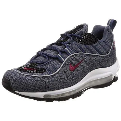 Nike Men`s Air Max 98 QS Thunder Blue/red 924462-400 Fashion Shoe - Blue