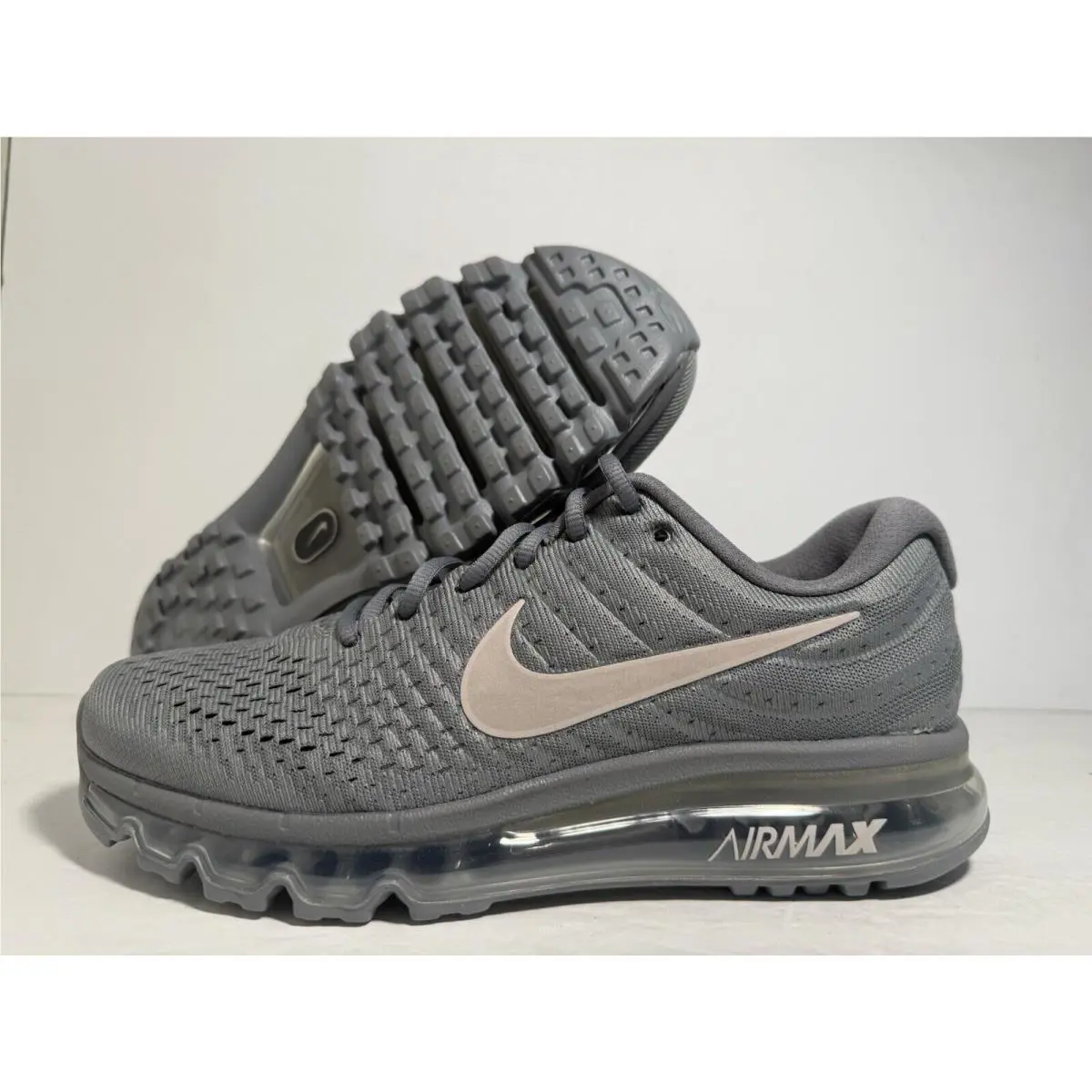 Nike Air Max 2017 Athletic Shoes Cool Grey/pink Tint AT0045-001 Women Size 8-12
