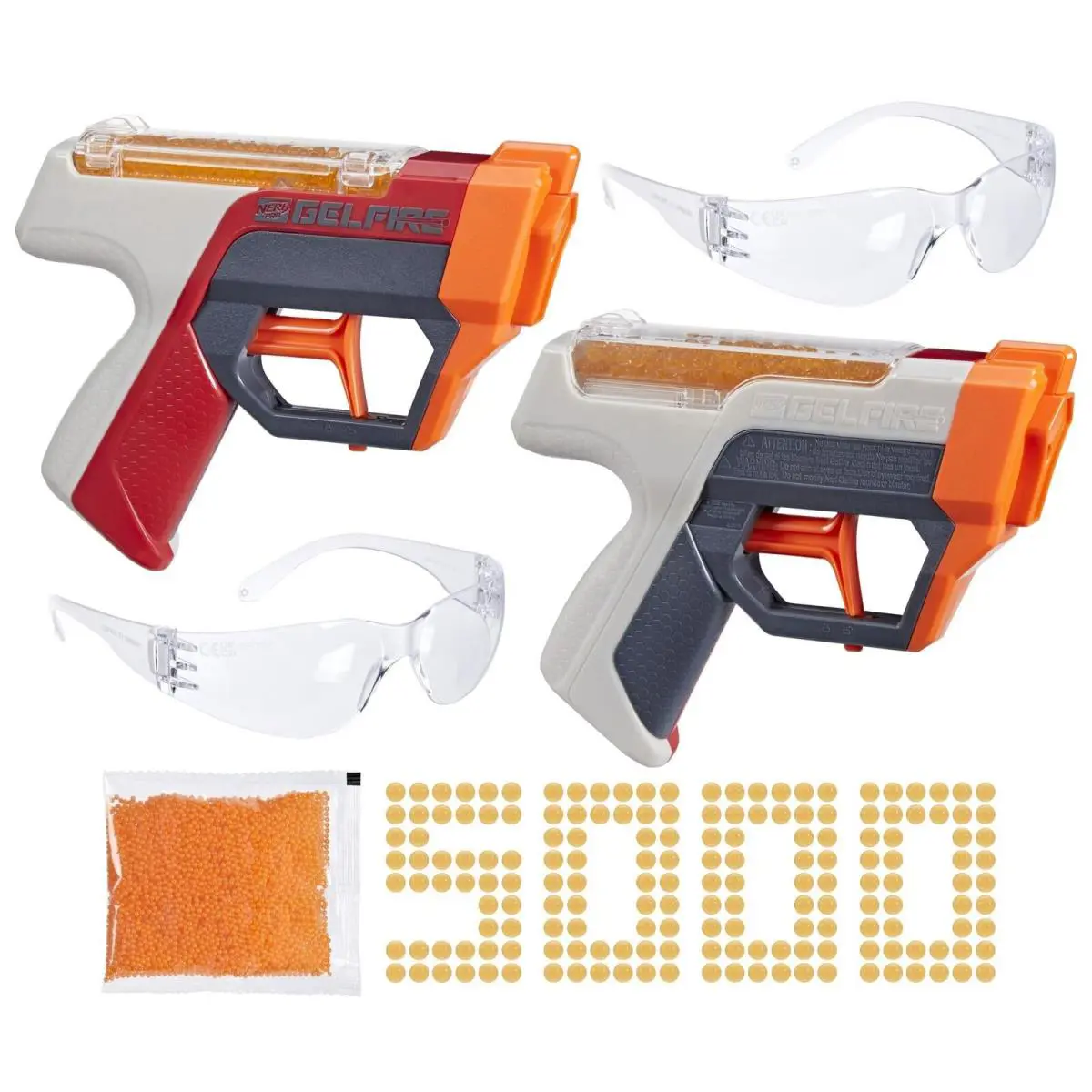 Nerf Pro Gelfire Dual Wield Pack 2 Blasters No-prime Firing 5000 Gelfire