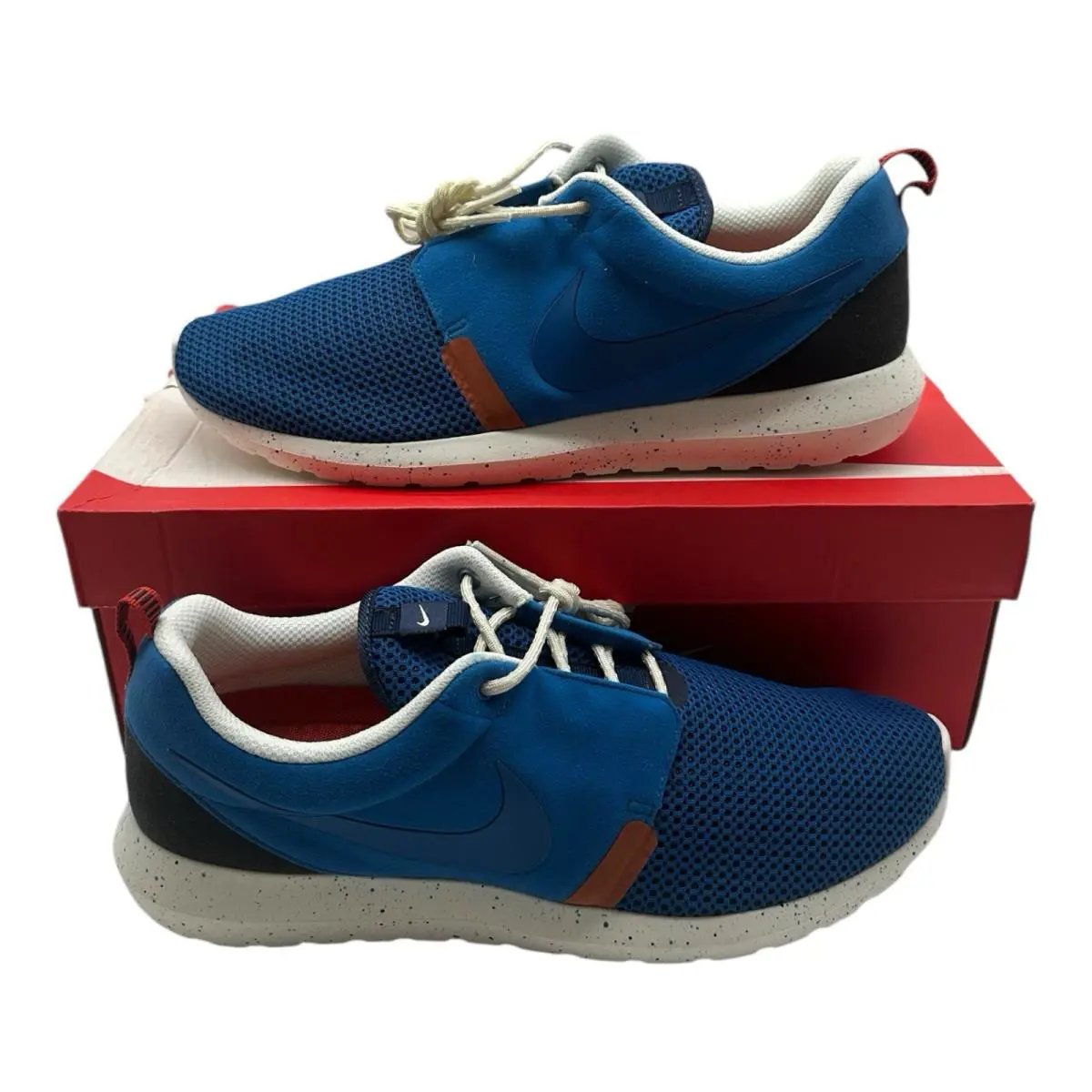 Nike Roshe Run NM Breeze Shoe Mens 9 Military Blue Sail Sneakers 644425-400 - Blue