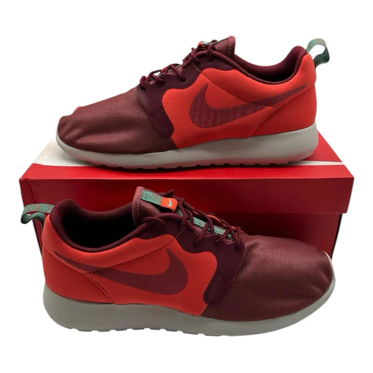 Nike Rosherun Hyp Hyperfuse Running Shoes Men`s Size 11 Team Orange 636220-801