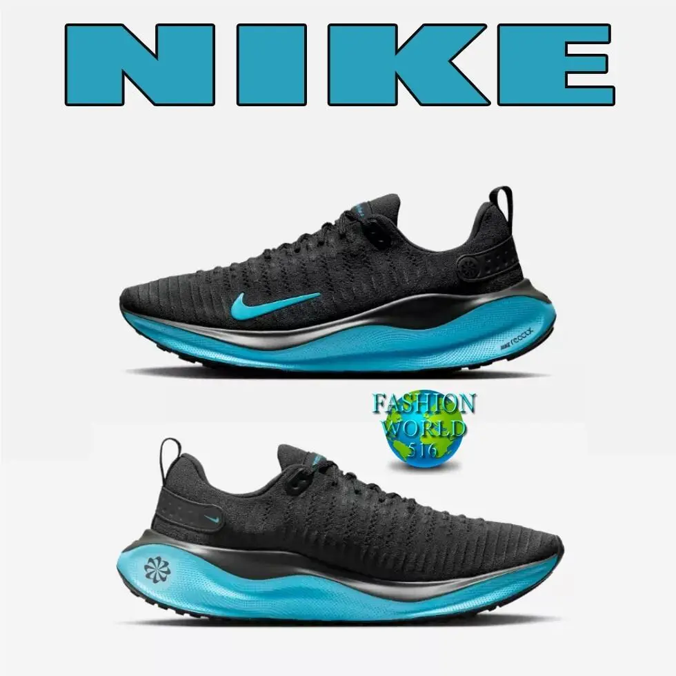 Nike Reactx Infinity Run 4 Men`s Running Shoes Size 9 DR2665 008 Anthracite Blue
