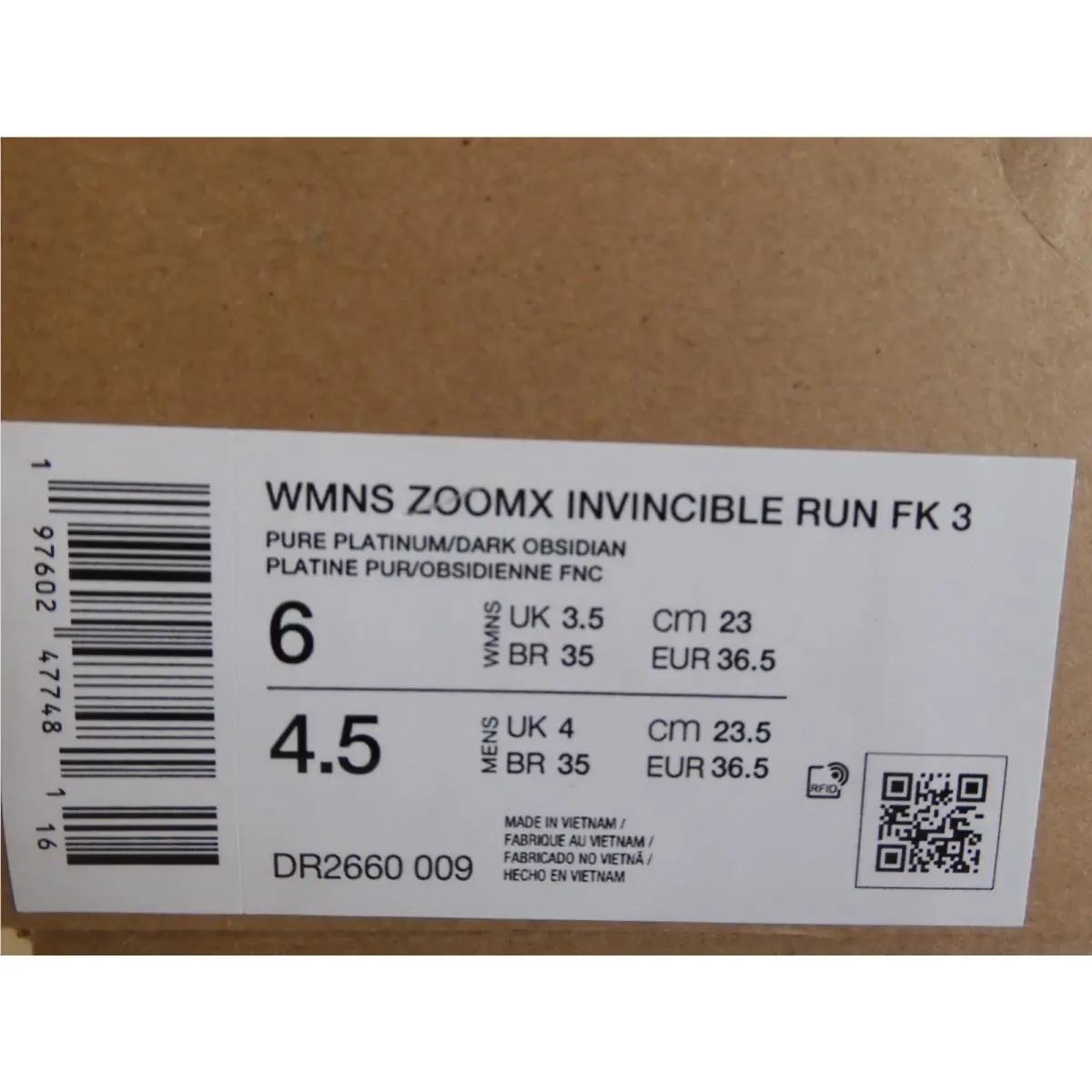 Nike shoes - Nike Zoomx Invincible Run Flyknit - DR2660 009 - Gray (UPC: 197602477481) 3