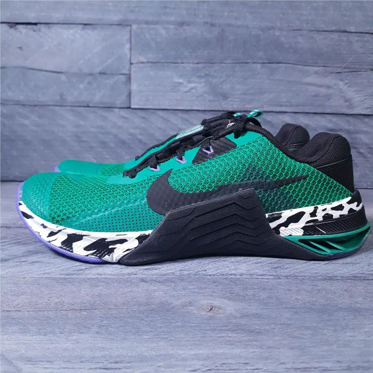 Metcon 7 Training Shoes Mens 8.5 Womens 10 Crossfit Green Black White by Nike