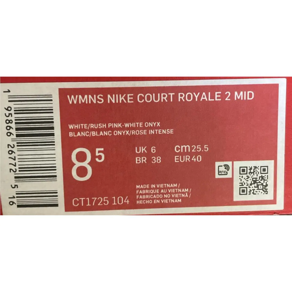 Nike shoes - Nike Court Royale - Court Royale - CT1725 104 - White Pink (UPC: 195866267725) 7