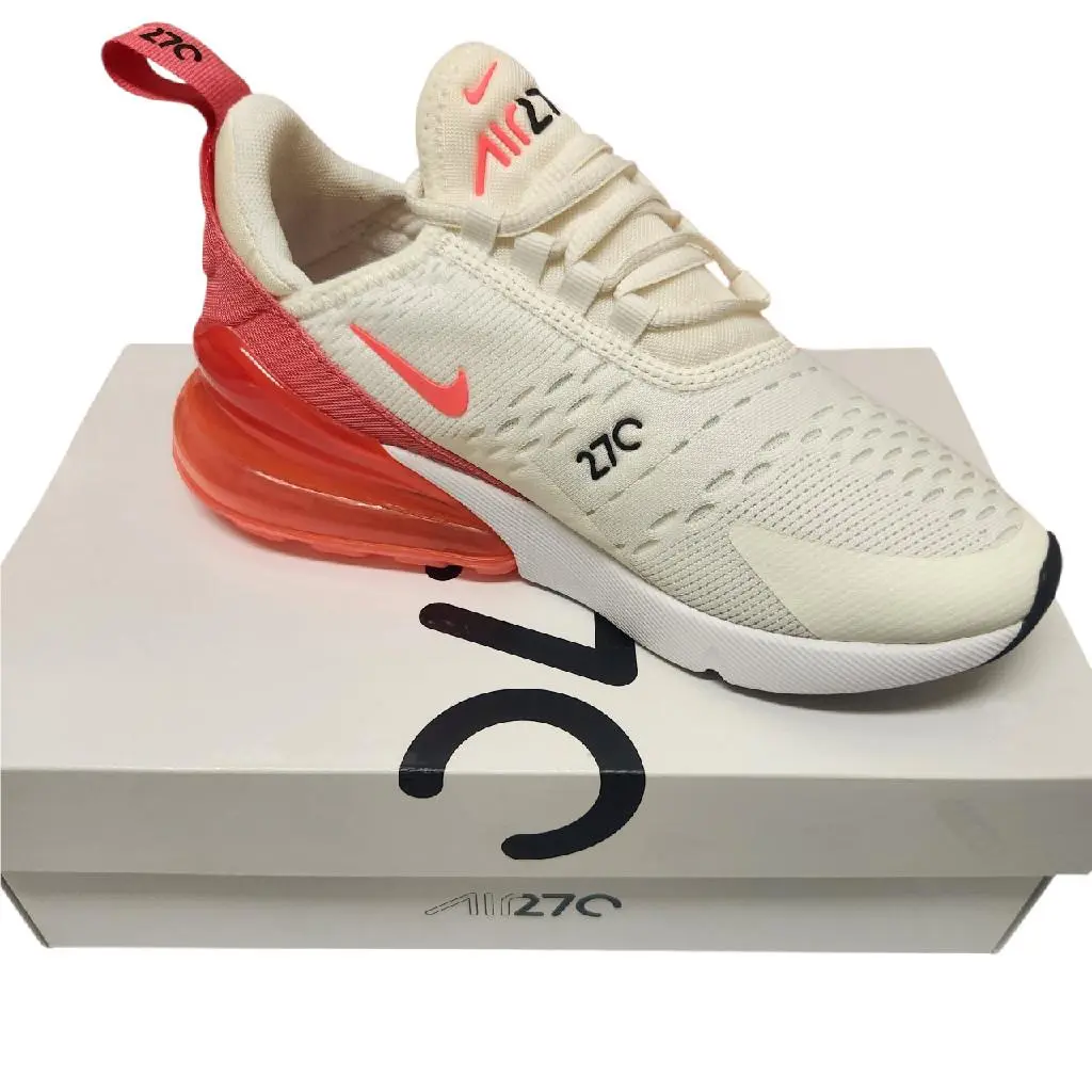 Nike W Air Max 270 Sneakers W 5 / 3.5Y Sail/hot Punch Aster Pink AH6789 122 - Pink Hot Punch