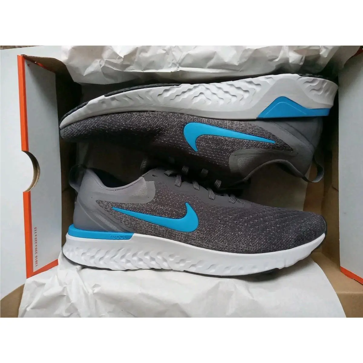 Nike shoes - Nike Odyssey React - Odyssey React - AO9819-008 - Gray, Manufacturer: Thunder Grey/Blue Hero (UPC: 886736413457) 3
