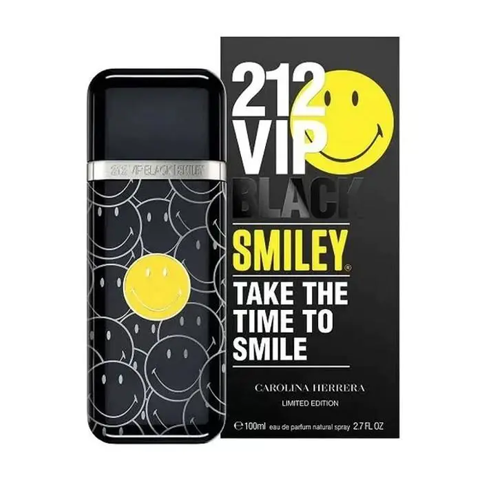 Carolina Herrera Men CH 212 Vip Black Smiley Limited Edition Edp 3.4oz 100ml Edp //rare