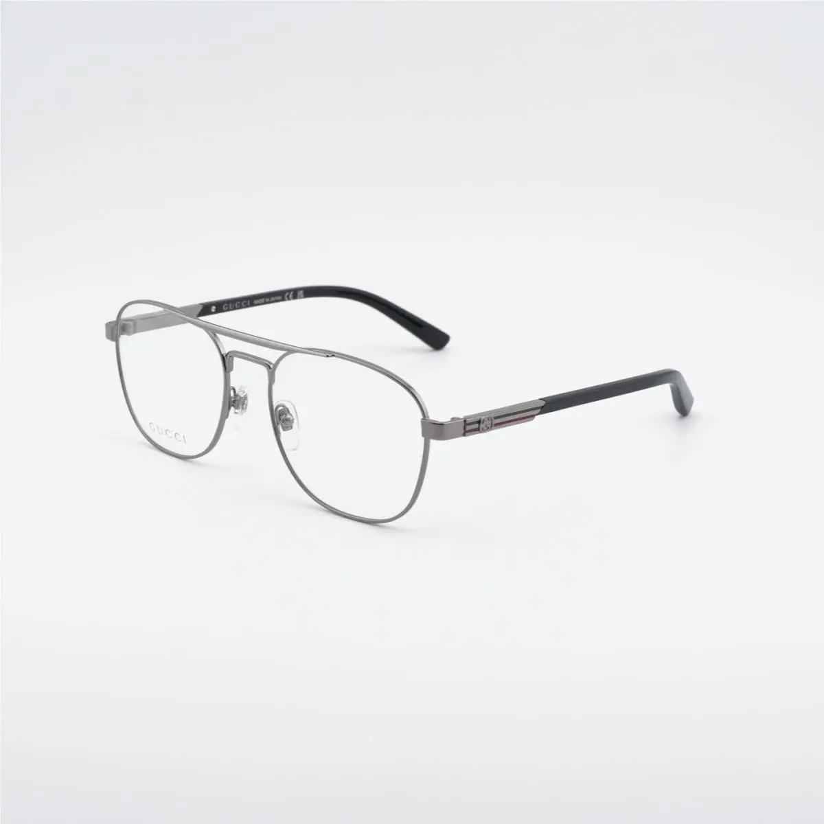 Gucci GG1290O 001 Ruthenium and Black 54mm Eyeglasses