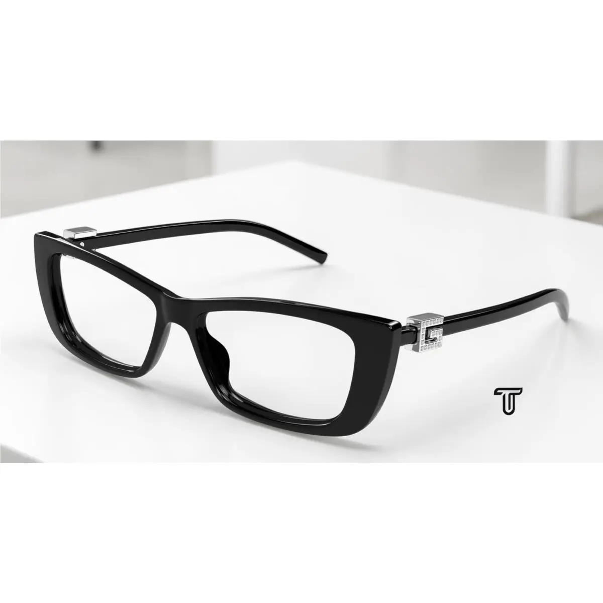 GG1682O 002 Cat Eye Black Demo Lens 53 mm Women`s Eyeglasses by Gucci