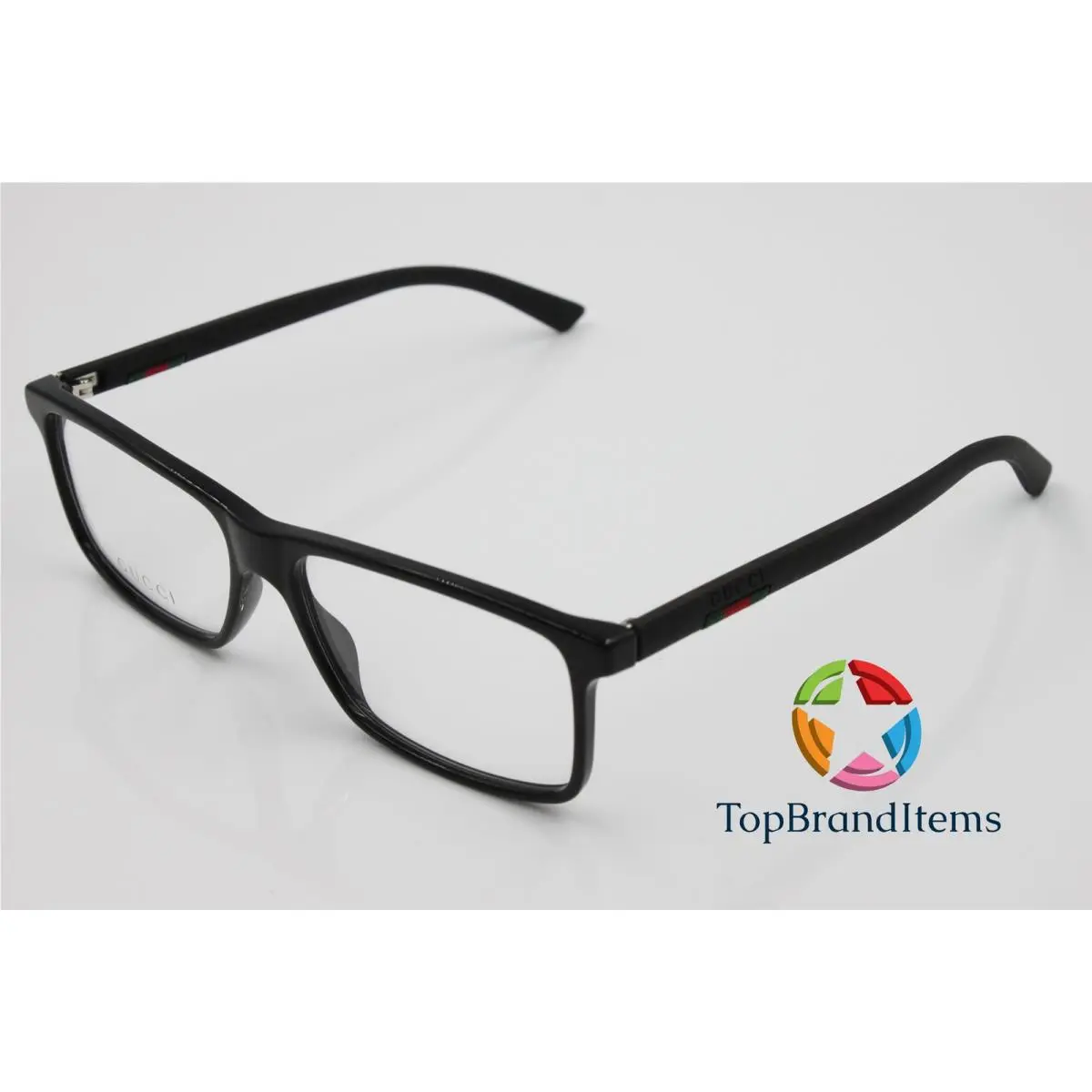 GG0424O 005 Aviator Black Multicolor Black Demo Lens 58mm Men`s Eyeglasses by Gucci