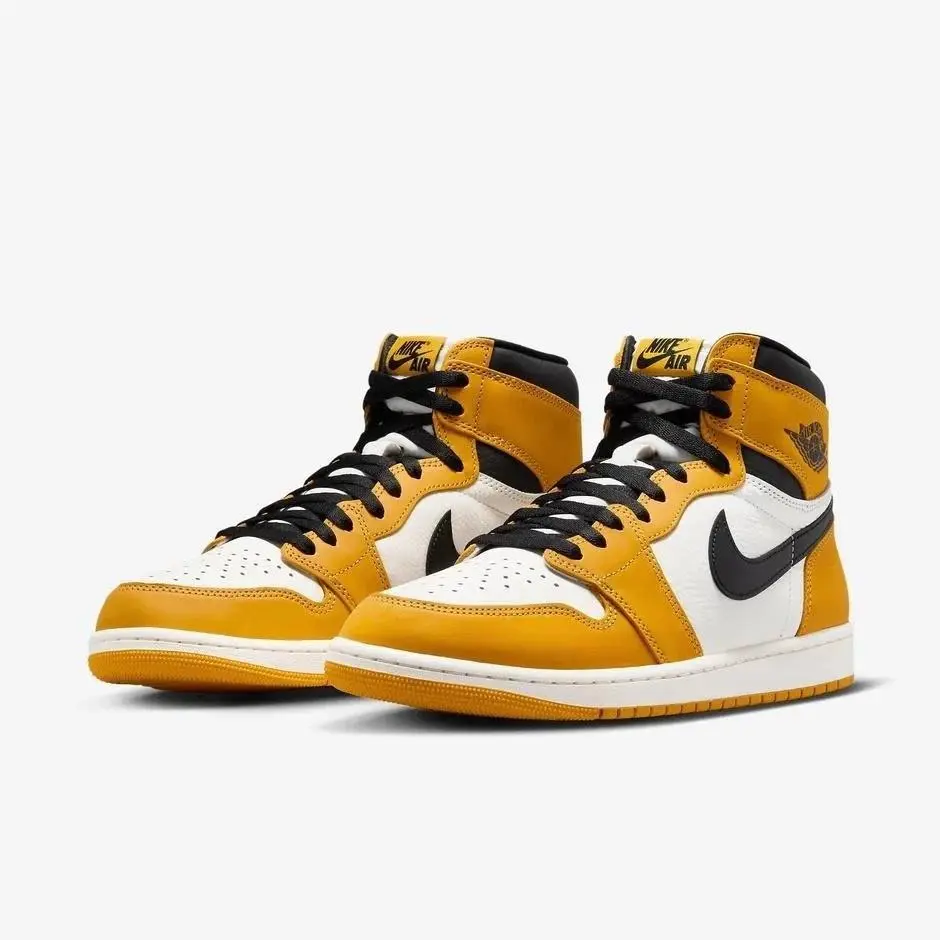 Nike Air Jordan 1 Retro High OG GS Yellow Ochre Sz 5y FD1437-701 Fashion Shoes