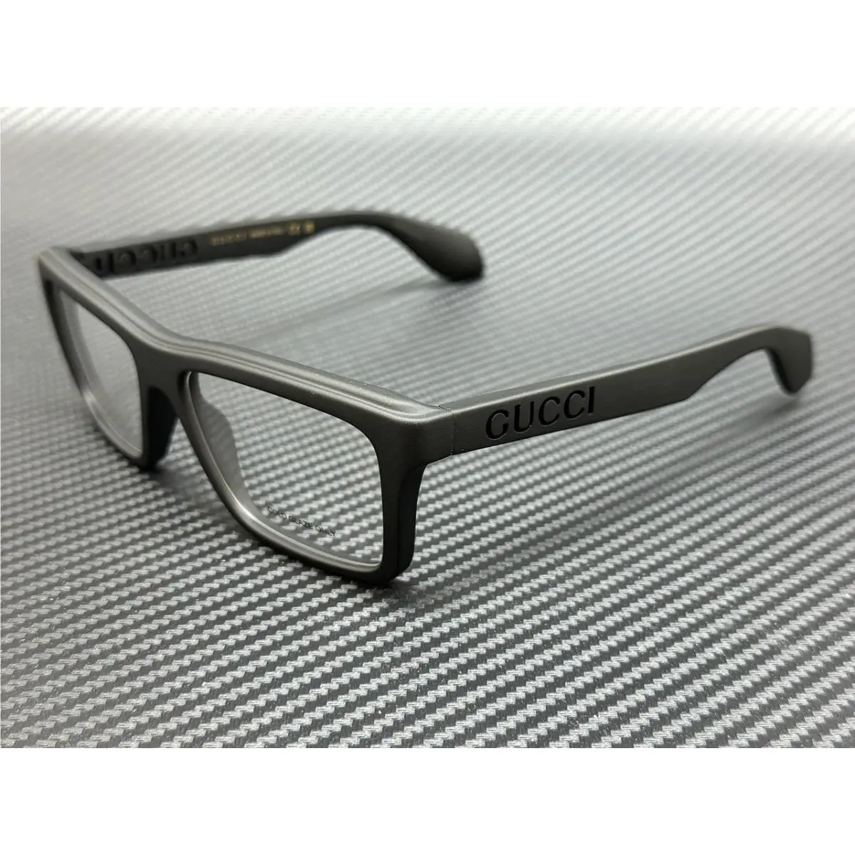 GG1573O 001 Matte Black Men`s Large 55 mm Eyeglasses by Gucci