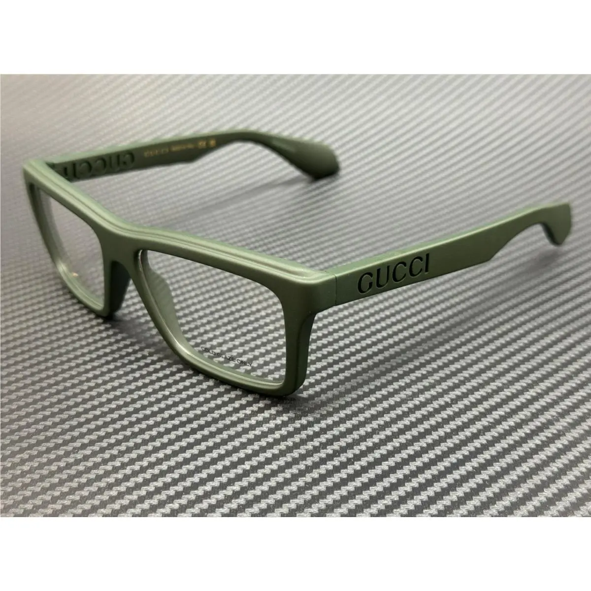 GG1573O 003 Dark Matte Green Unisex Large 55 mm Eyeglasses by Gucci