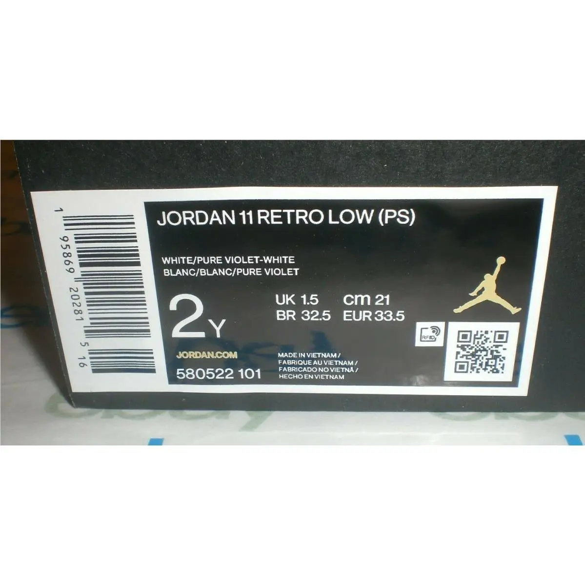 Nike shoes - Air Jordan 11 Low - Air Low - 580522-101 - Purple 4