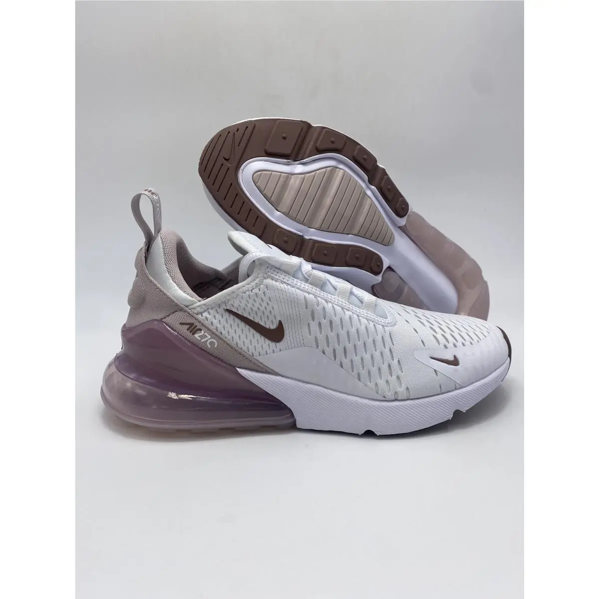 Nike W Air Max 270 White Platinum Violet Shoes AH6789 120 Women`s Size 6