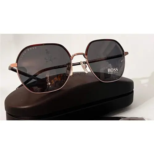 Hugo Boss Italy 1107/F/S R81IR Geometric Black Frame Sunglasses 15
