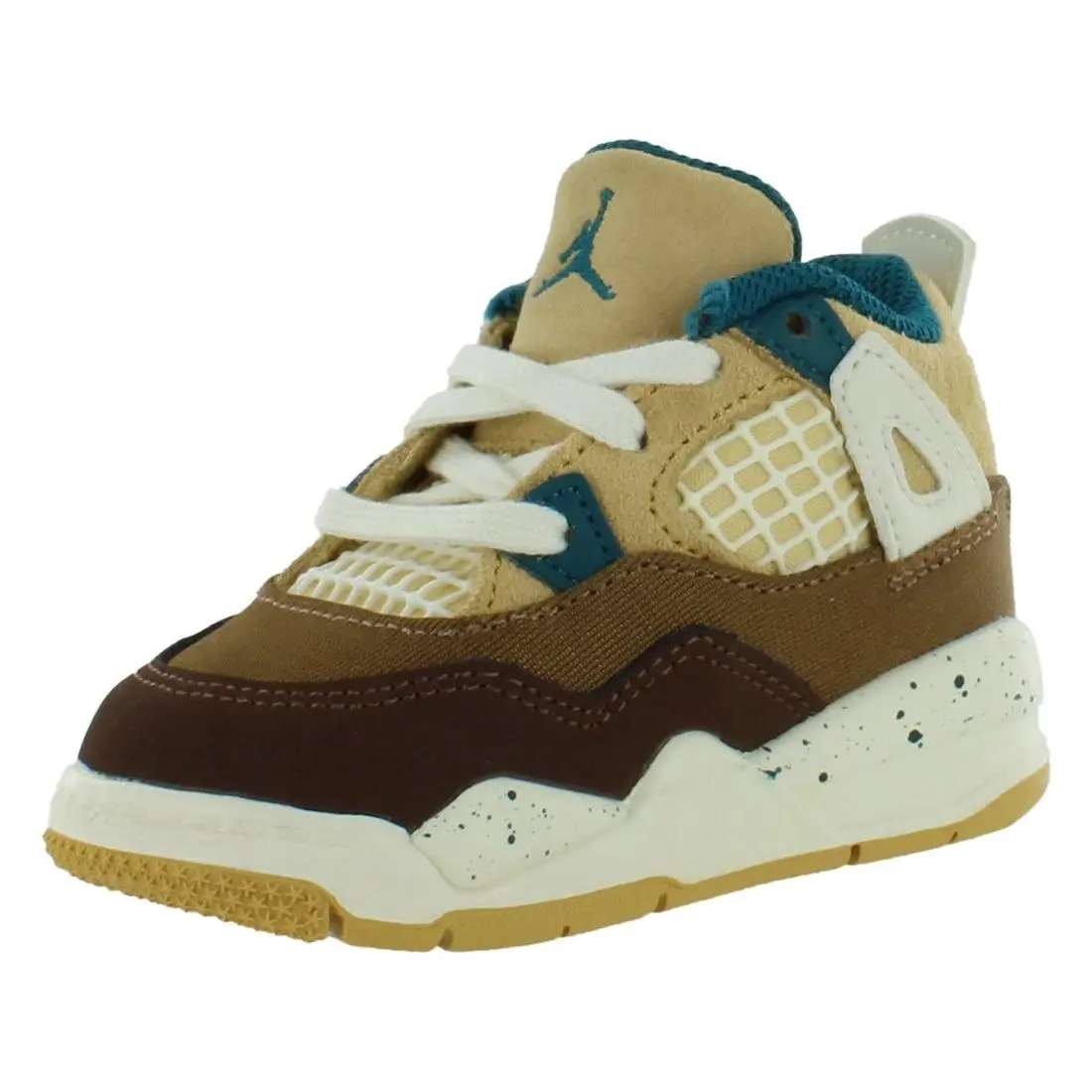 Nike Jordan 4 Retro Infant/toddler Shoes Size 5 Color: Cacao Wow/geode Teal