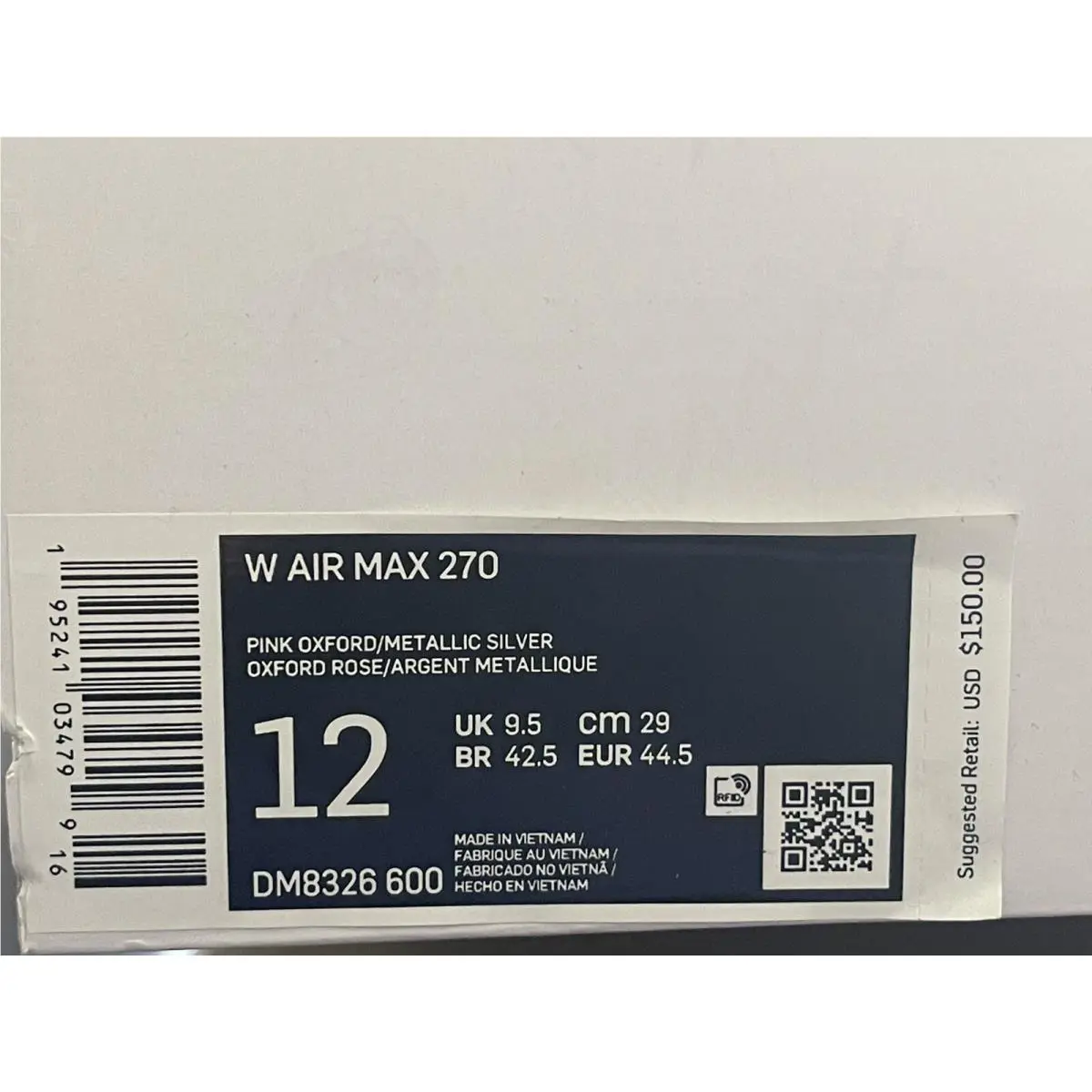 Nike shoes - Nike Air Max 270 - Air Max - DM8326 600 - Pink, Manufacturer: Pink Oxford (UPC: 0195241034799) 6