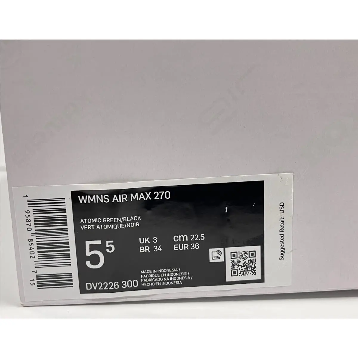 Nike shoes - Nike Air Max 270 - Air Max - DV2226-300 - Green/Black Athletic Tennis Ball (UPC: 195870854027) 9