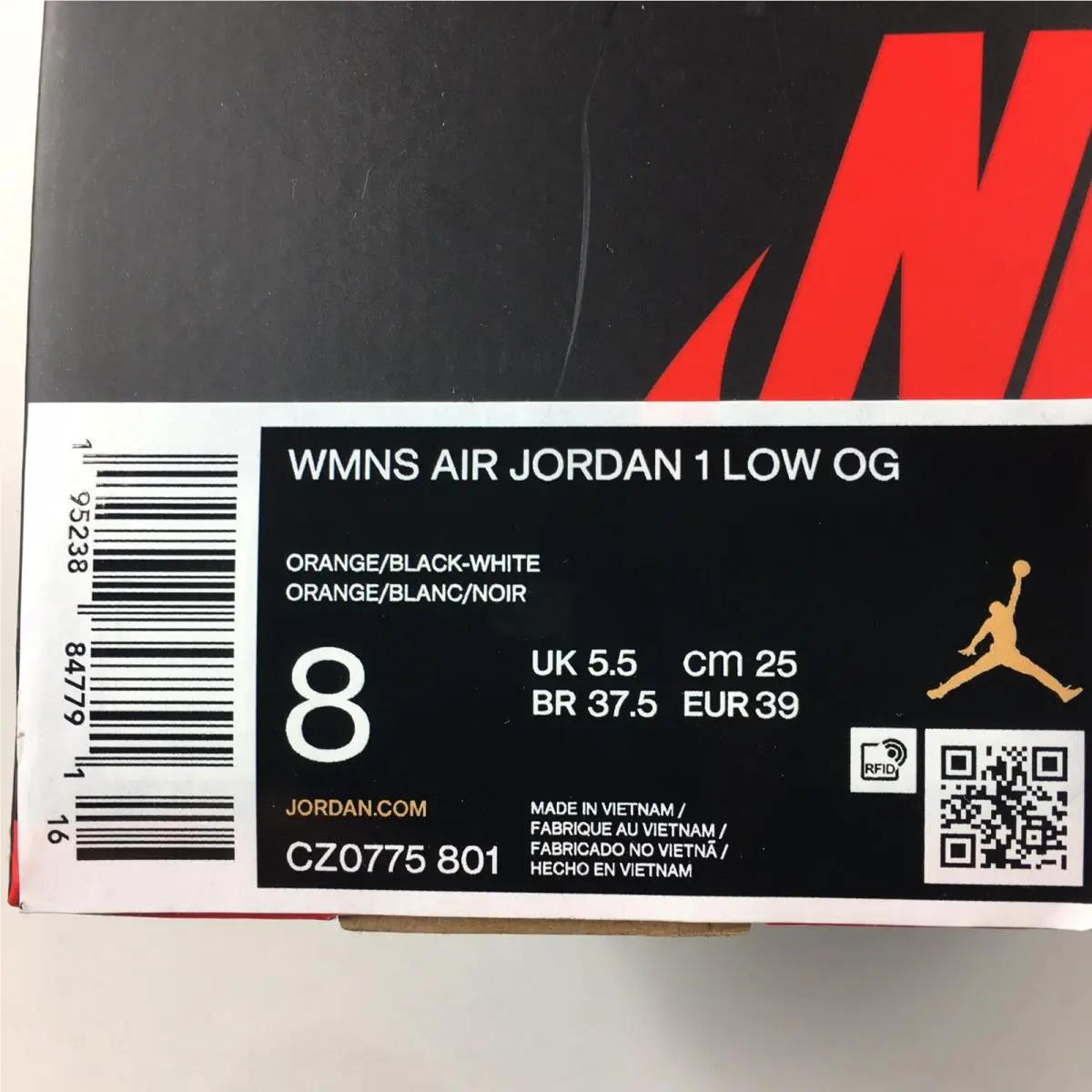 Nike shoes - Air Jordan 1 - Air - CZ0775-801 - Orange (UPC: 0195238847791) 7