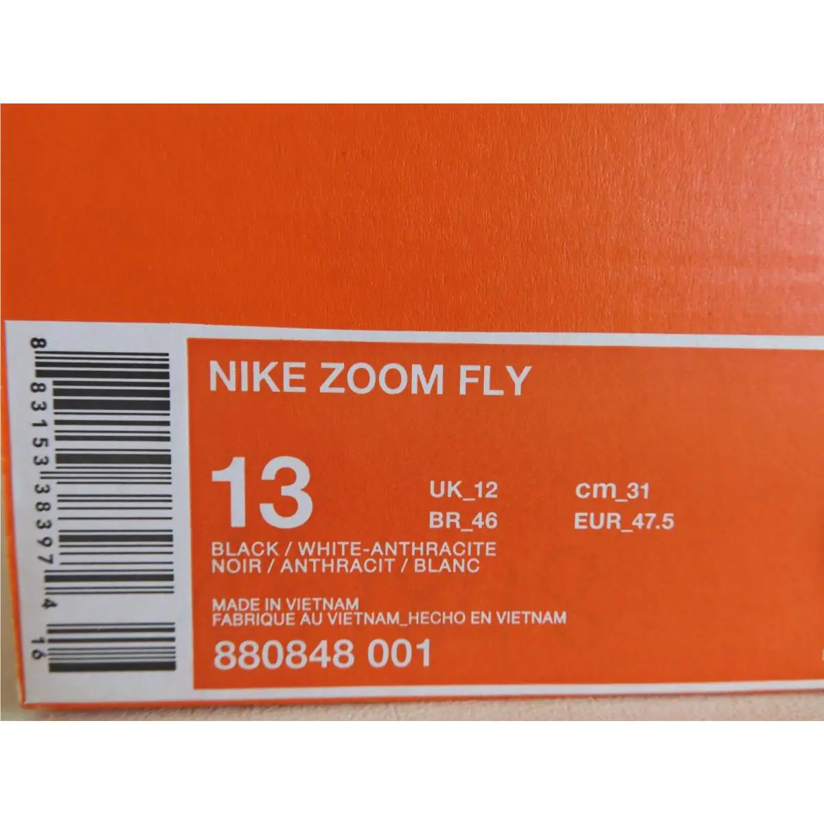 Nike shoes - Nike Zoom Fly - Zoom Fly - Black (UPC: 883153383974) 3