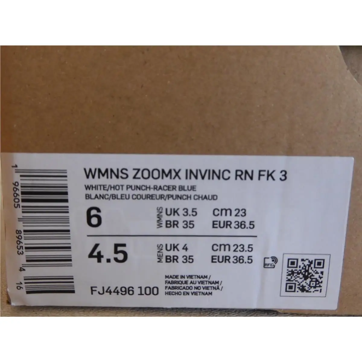 Nike shoes - Nike Zoomx Invincible Run Flyknit - FJ4496-100 - White (UPC: 196605896534) 3
