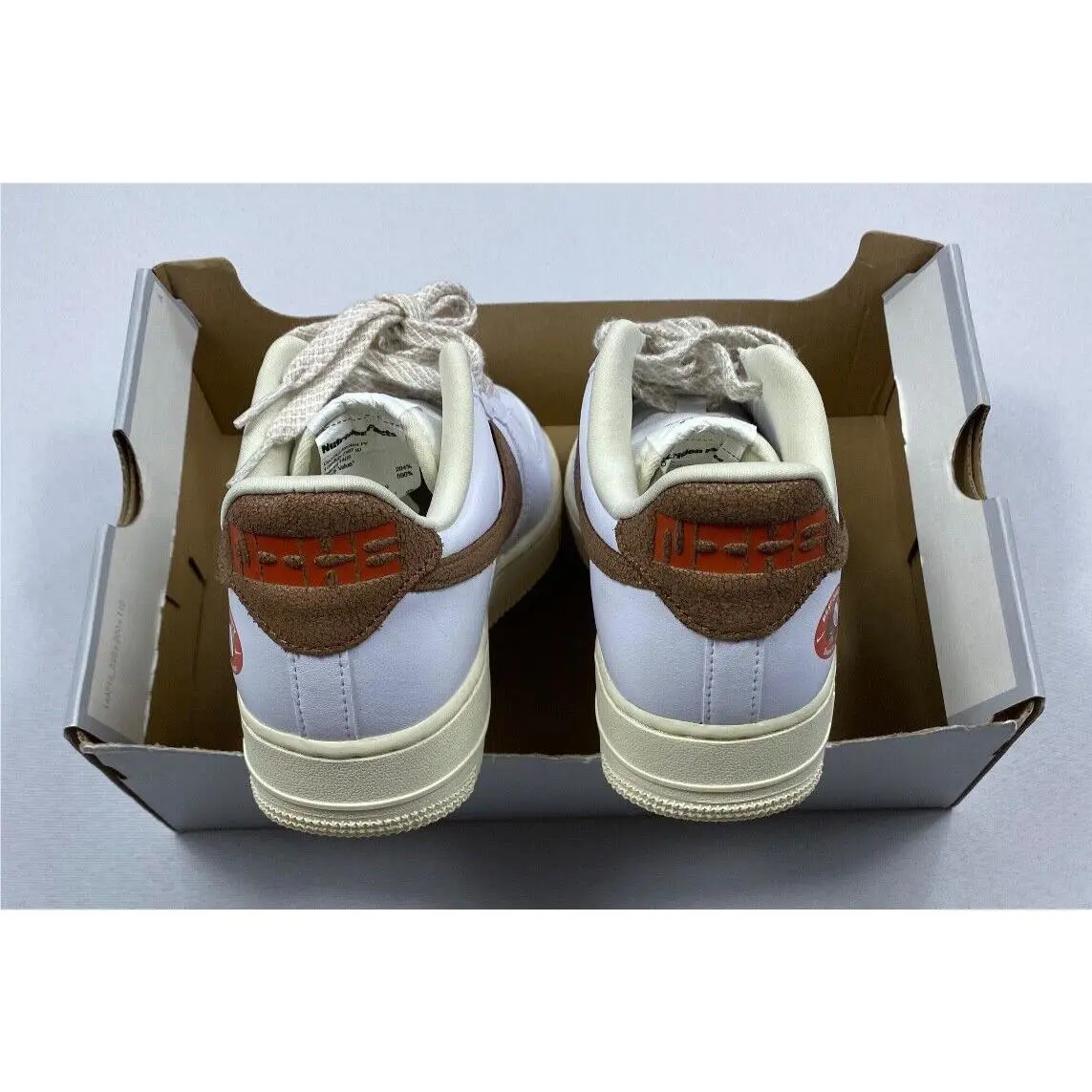 Nike shoes - Nike Air Force 1 - Air Force - White/Brown Swoosh (UPC: 195869960593) 2