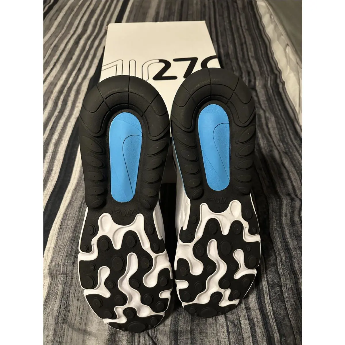 Nike shoes - Nike Air Max 270 React - CK6457-100 - White, Manufacturer: White/Blue Fury/Volt/Black 7