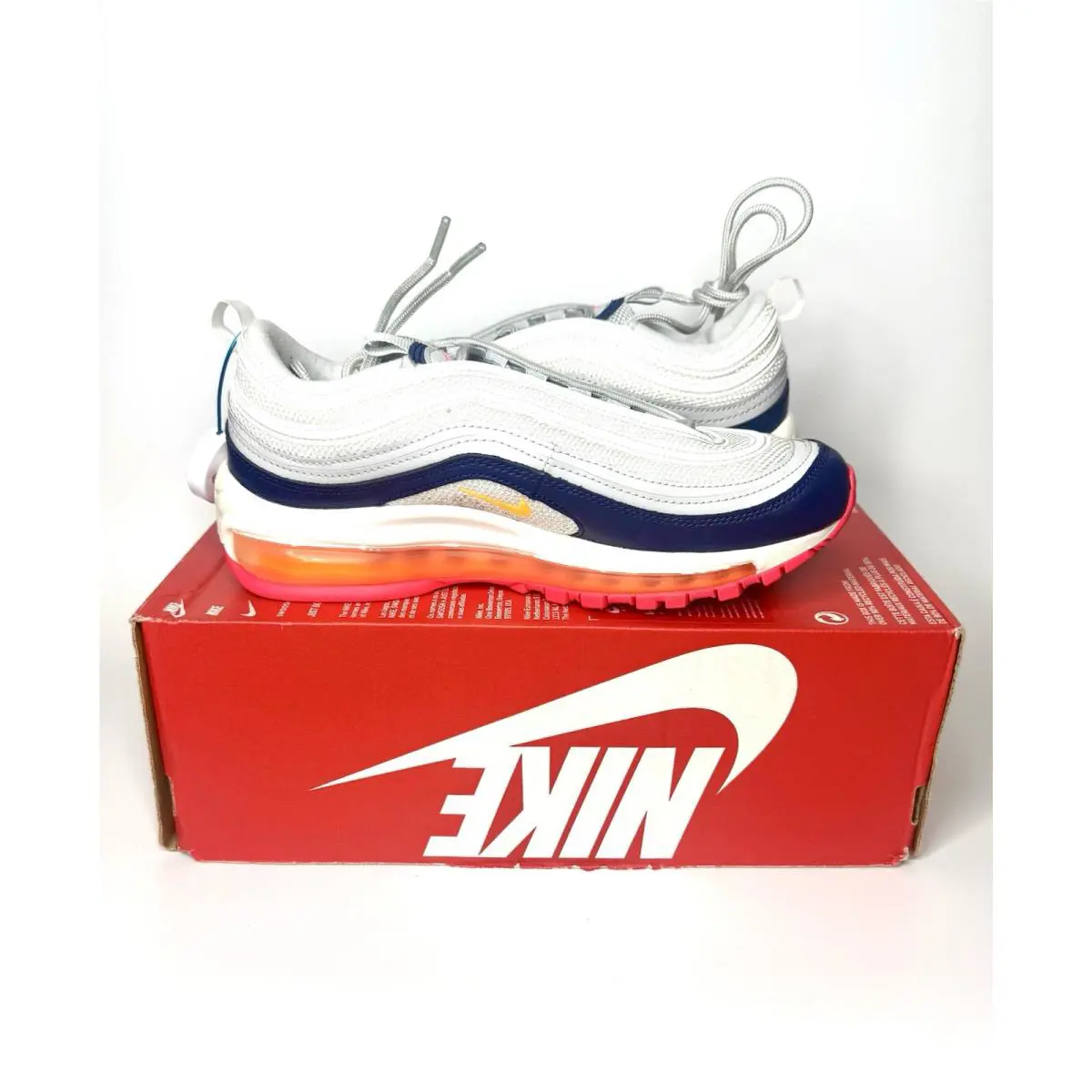 Nike shoes - Nike Air Max 97 - Air Max - 921733-015 - White, Manufacturer: Pure Platinum/Laser Orange-Midnight Navy-Racer Pink-Summit White 0