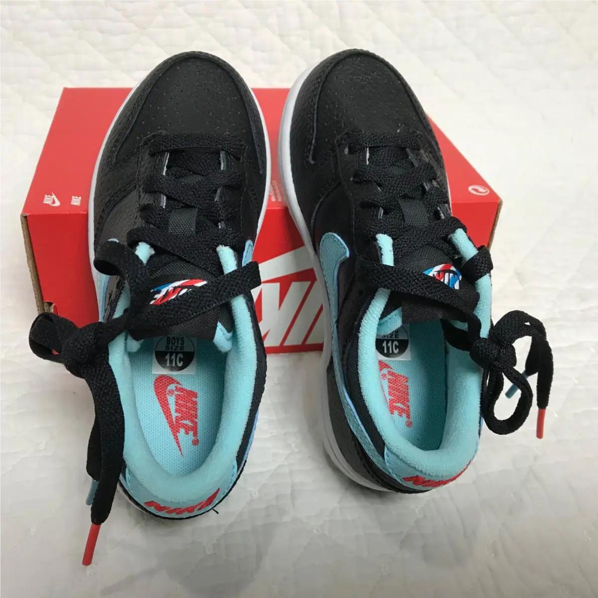 Nike shoes - Nike Dunk - Dunk - Black/Copa-white-Chile red 8