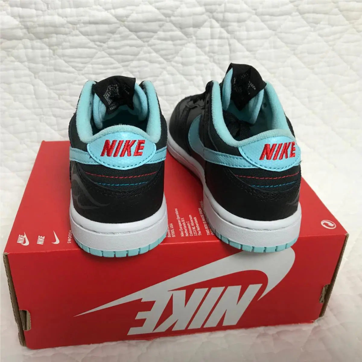 Nike shoes - Nike Dunk - Dunk - Black/Copa-white-Chile red 4