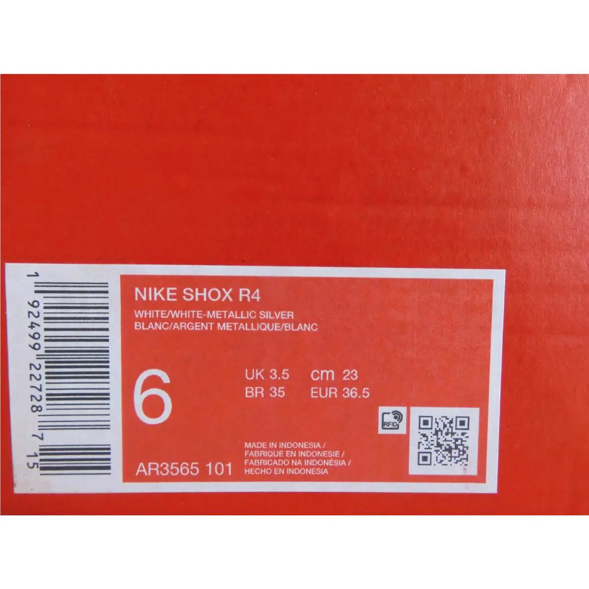 Nike shoes - Nike Shox R4 - Shox - AR3565 101 - White (UPC: 192499227287) 6